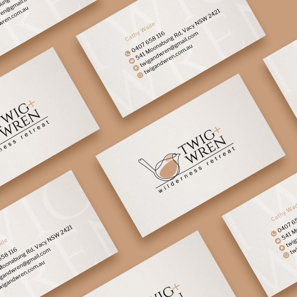 Hunter Valley business card design – Indigo Peak client project